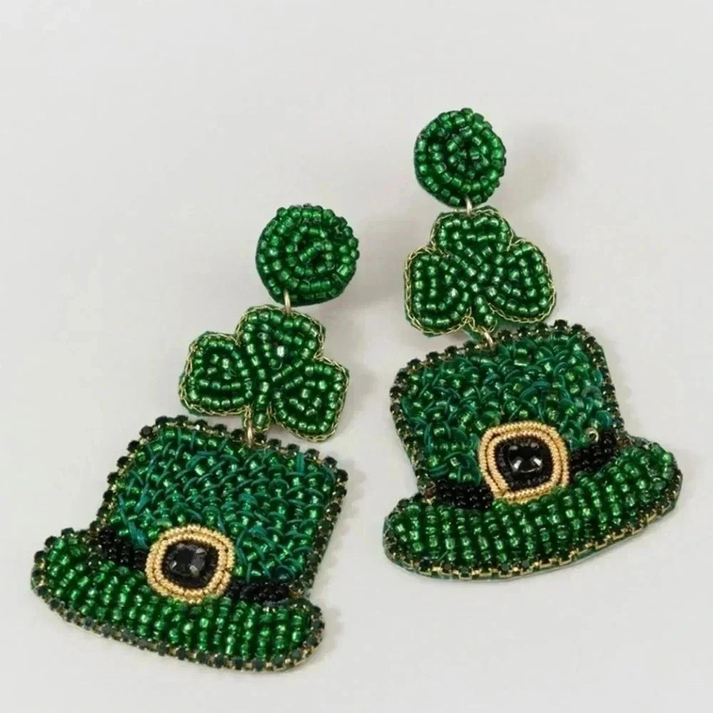 Francesca's St Patricks Day Nickel Free Earrings